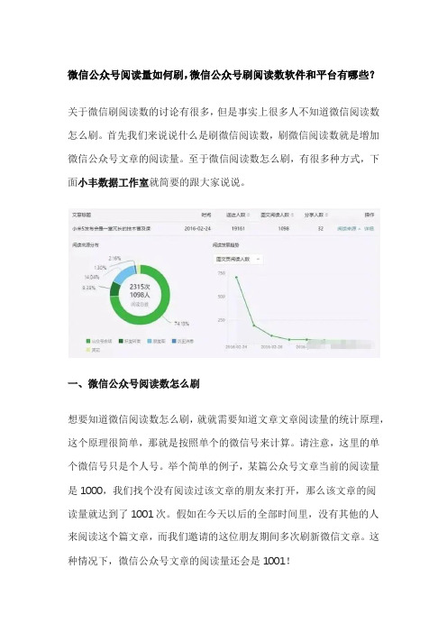 微信公众号阅读量如何刷,微信公众号刷阅读数软件和平台有哪些？