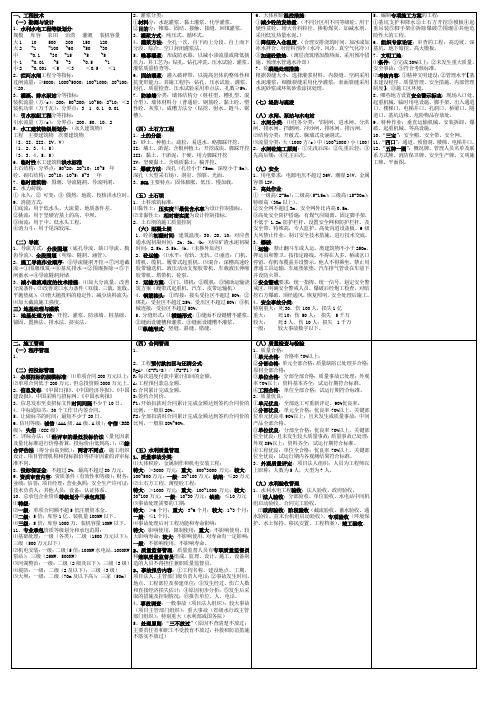 一级建造师实务小抄(重新组合)