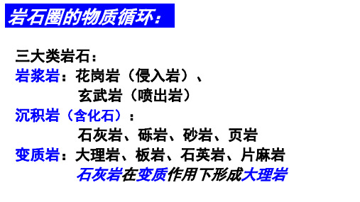 2023届高考地理二轮专题复习课件：岩石圈的物质循环