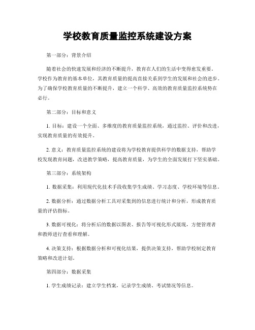 学校教育质量监控系统建设方案