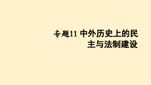 复习课件：中考历史复习11——中外历史上的民主与法制建设