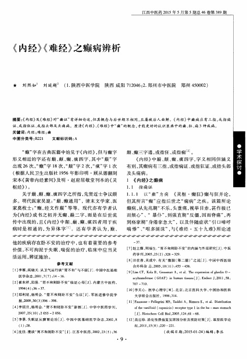 《内经》《难经》之癫病辨析