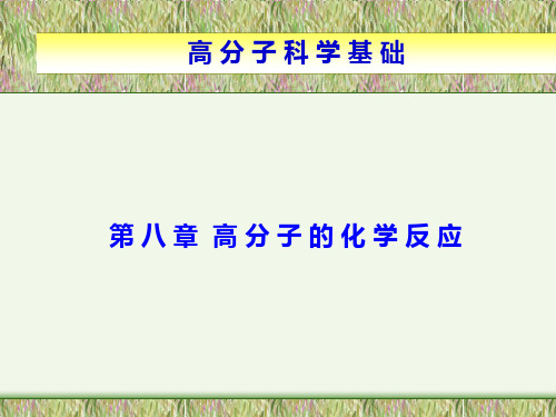 高分子基础第八章 高分子的化学反应