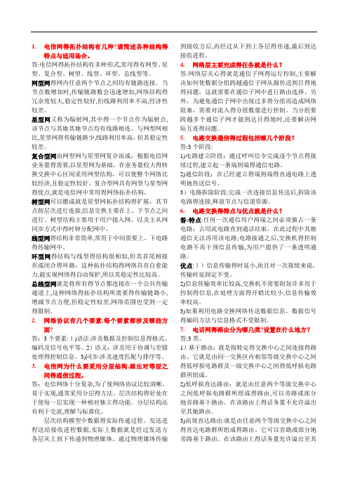 通信专业实务必背130题(初级)