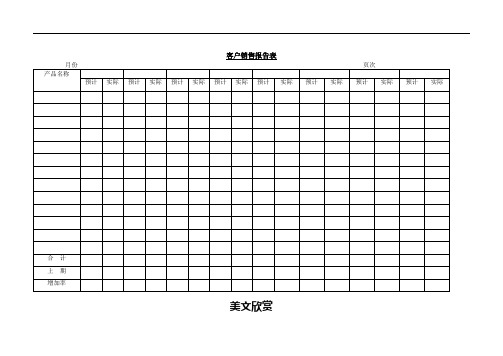 月份销售实绩统计表2