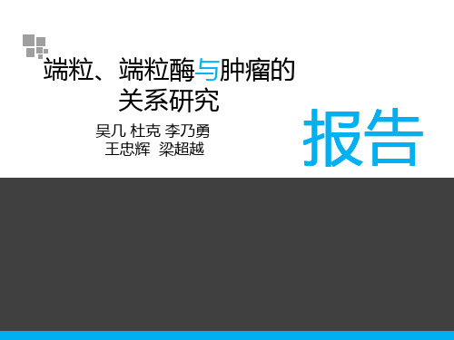 端粒、端粒酶与肿瘤的报告