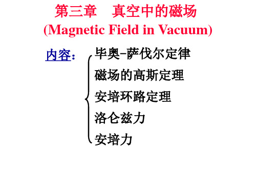 大学物理真空中的磁场解读