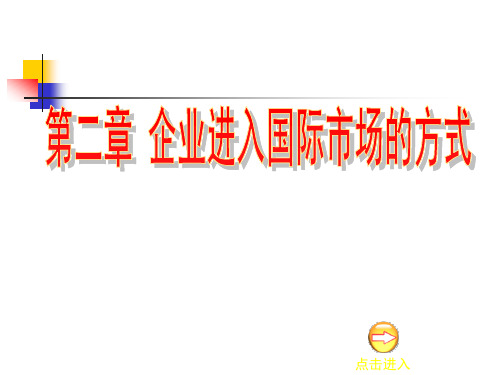 国际市场营销学第二章企业进入国际市场的方式