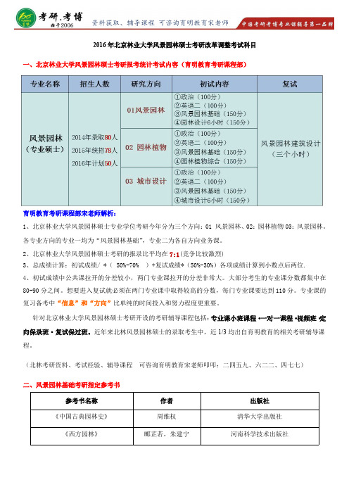 2017答题技巧北林风景园林硕士考研笔记专业课一本通资料