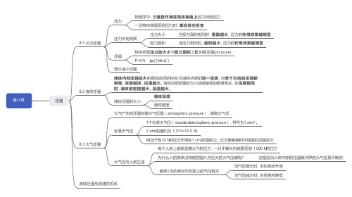 八年级下 物理 沪教版 - 第八章-压强