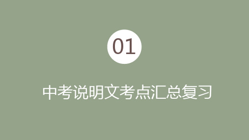 中考语文专题复习-说明文考点汇总复习课件