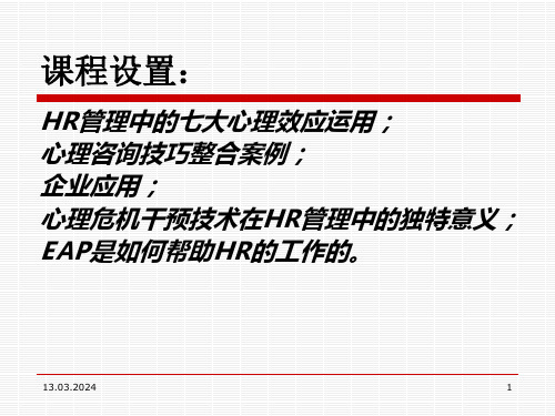 最新心理咨询企业应用篇PPT课件