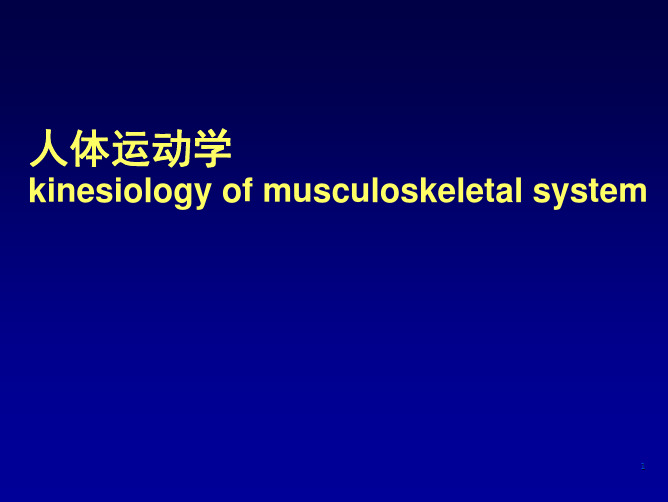 人体运动学课件