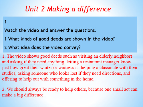 Unit2MakeadifferenceUnderstandingideas知识点课件高中英语