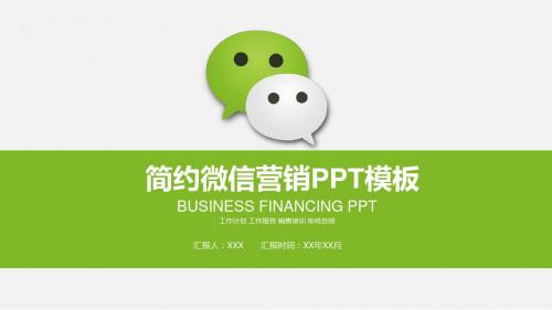 简约动态微信营销策划方案PPT模板