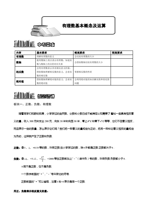 1-1-1(10年秋)有理数基本概念讲义教师版