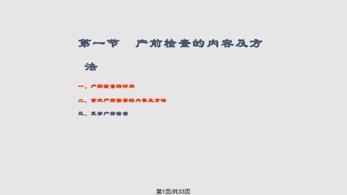 产 前 检 查PPT课件