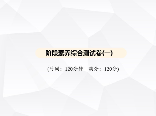 北师大版初中九年级数学上册阶段素养综合测试卷(一)课件