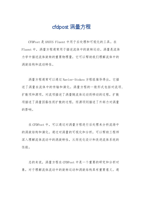 cfdpost涡量方程