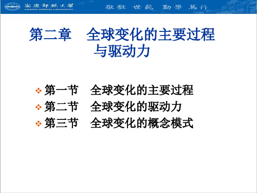 第2章 全球变化的主要过程与驱动力