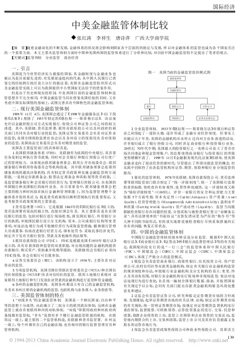 中美金融监管体制比较_张红涛