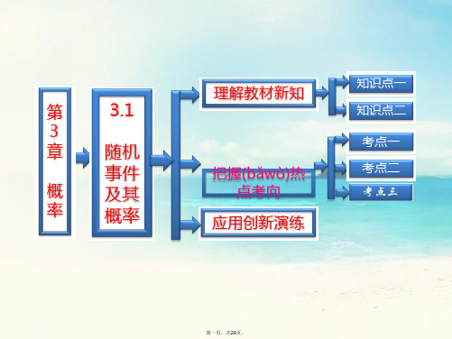 高中数学 第一部分 第3章 概率 3.1 随机事件及其概率配套课件 苏教版必修3