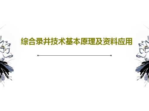 综合录井技术基本原理及资料应用76页PPT