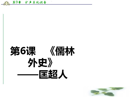 高中人教语文选修《中国小说欣赏》课件：第四单元 第6课 《儒林外史》