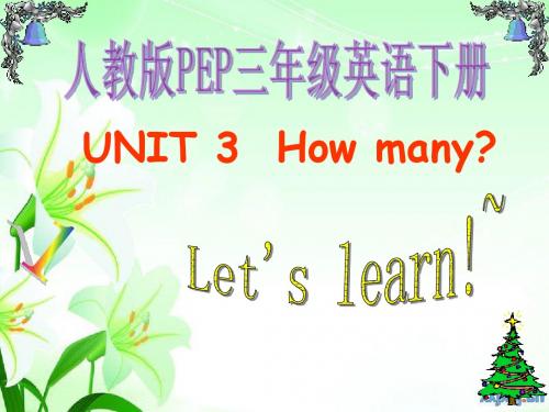 人教PEP版英语三年级下册Unit3《how_many》课件