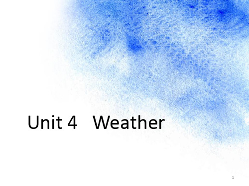 中职英语unit4Weather(课堂PPT)