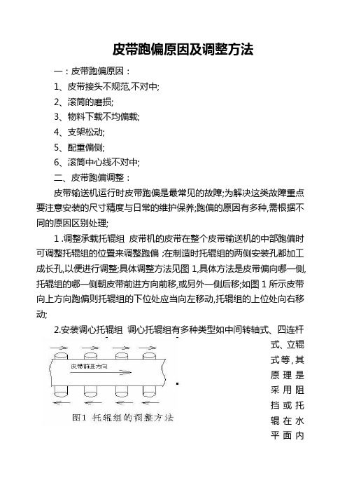 皮带跑偏原因及调整方法