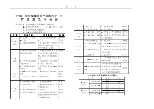 20082009学年度第二学期西宁一中