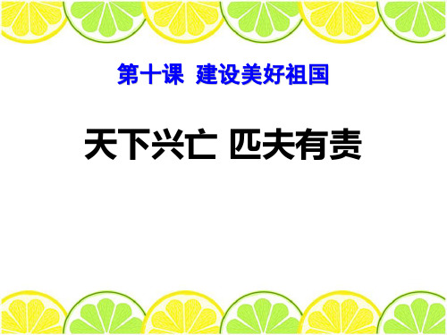《天下兴亡 匹夫有责》ppt演示课件