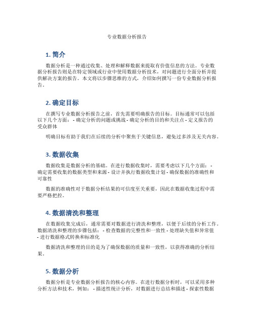 专业数据分析报告