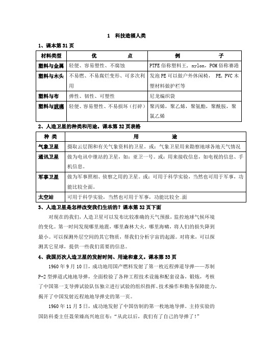 六年级下册品德与社会素材资料-科技造福人类浙教版