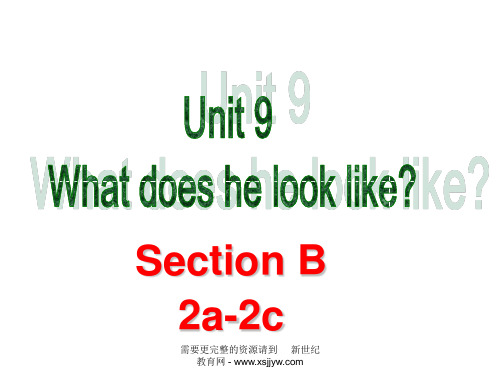 Unit 9 What does he look like Section B