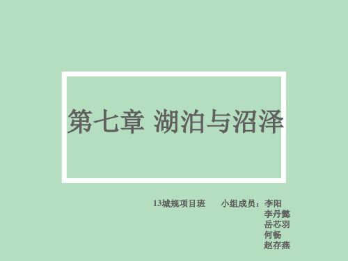 湖泊与沼泽