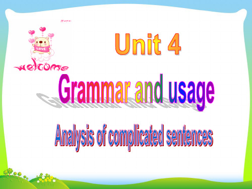 译林牛津版高中英语选修9课件：U4+Grammar+and+usage