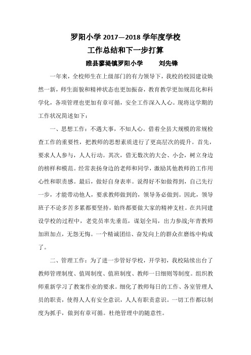 罗阳总结和下一步计划