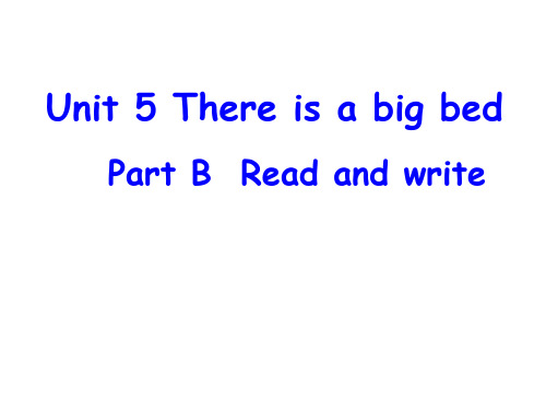 新PEP五年级上册Unit5there is a big bed B read and write