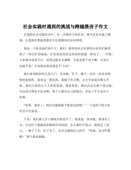 社会实践时遇到的挑战与跨越搭房子作文