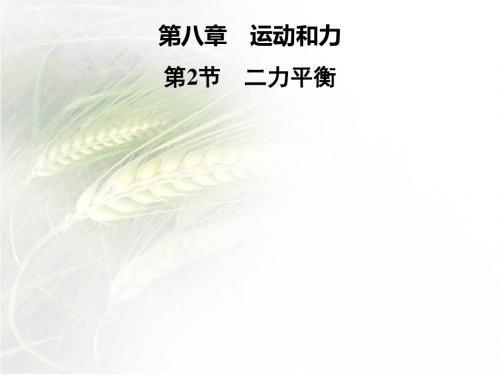 人教版八年级物理下册第八章第2节 二力平衡