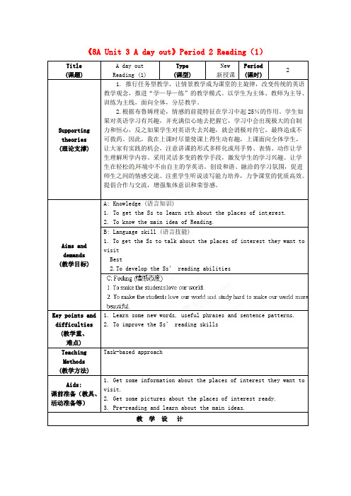 最新-江苏省海安县大公初级中学八年级英语上册《8AUnit3Adayout》Period2Reading(1)牛津版 精品