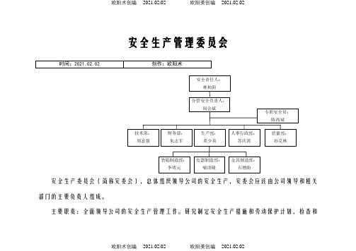 安全生产委员会组织架构图之欧阳术创编