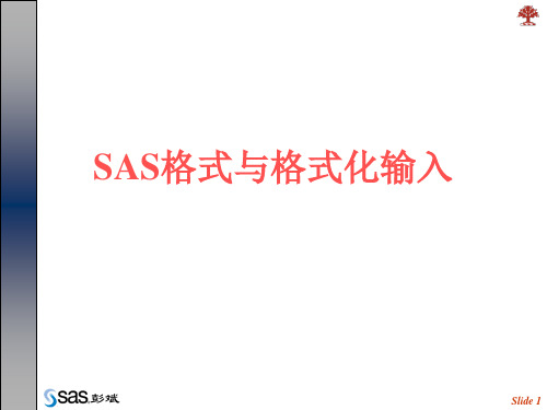 Ch4   SAS的输入输出格式