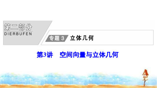 高考数学大二轮复习专题3立体几何第3讲空间向量与立体几何课件(理科)