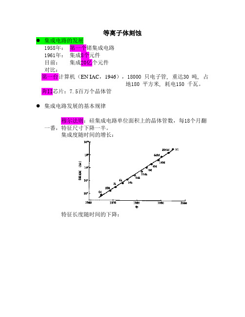 等离子体刻蚀.