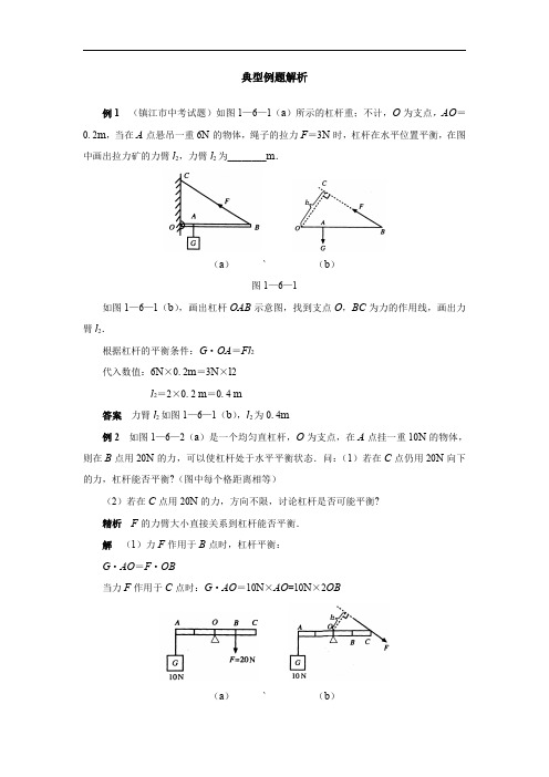 20初中物理杠杆与滑轮典型例题解析