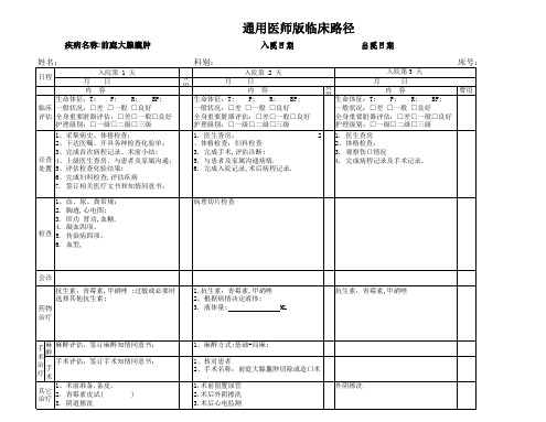 临床路径—前庭大腺囊肿