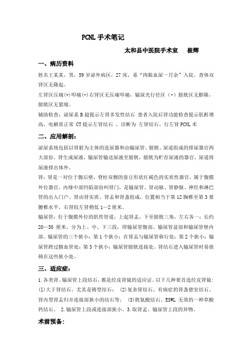 PCNL护理查房崔辉